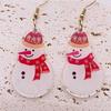 Acrylic Santa Claus & Snowflake Bell Christmas Earrings - European & American Style