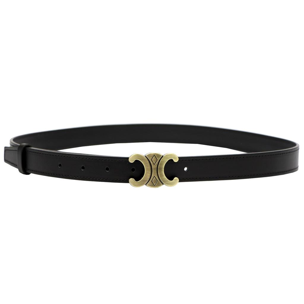 Women's Leather Belt with a Stylish Gregorio Buckle