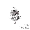 Flower Bud Charms Mini Floral Pendant Alloy Metal Leaf Findings Elegant Plant Jewelry Making Supplies For