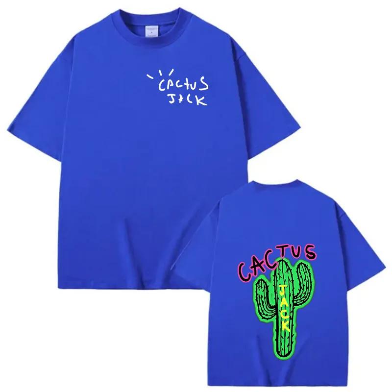 New Luxury Cactus Jack Hip Hop Tshirts Travis 2024 Men's Hip Hop Cotton T-Shirt Streetwear Tee Top
