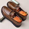 Men's new autumn trend versatile flat-bottomed non-slip one-pedal shoes Men's casual leather shoes