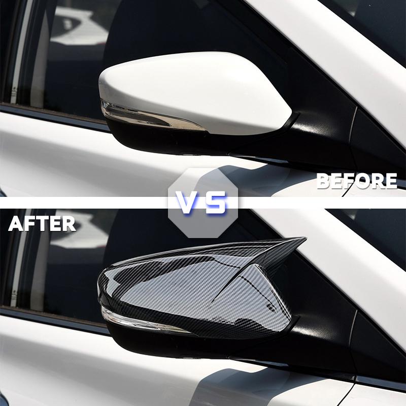 

Для Hyundai Veloster 2012-2018 автомобильное зеркало заднего вида, внешние аксессуары, боковая оболочка с бычьим рогом, обратные колпачки, отделка из углеродного волокна