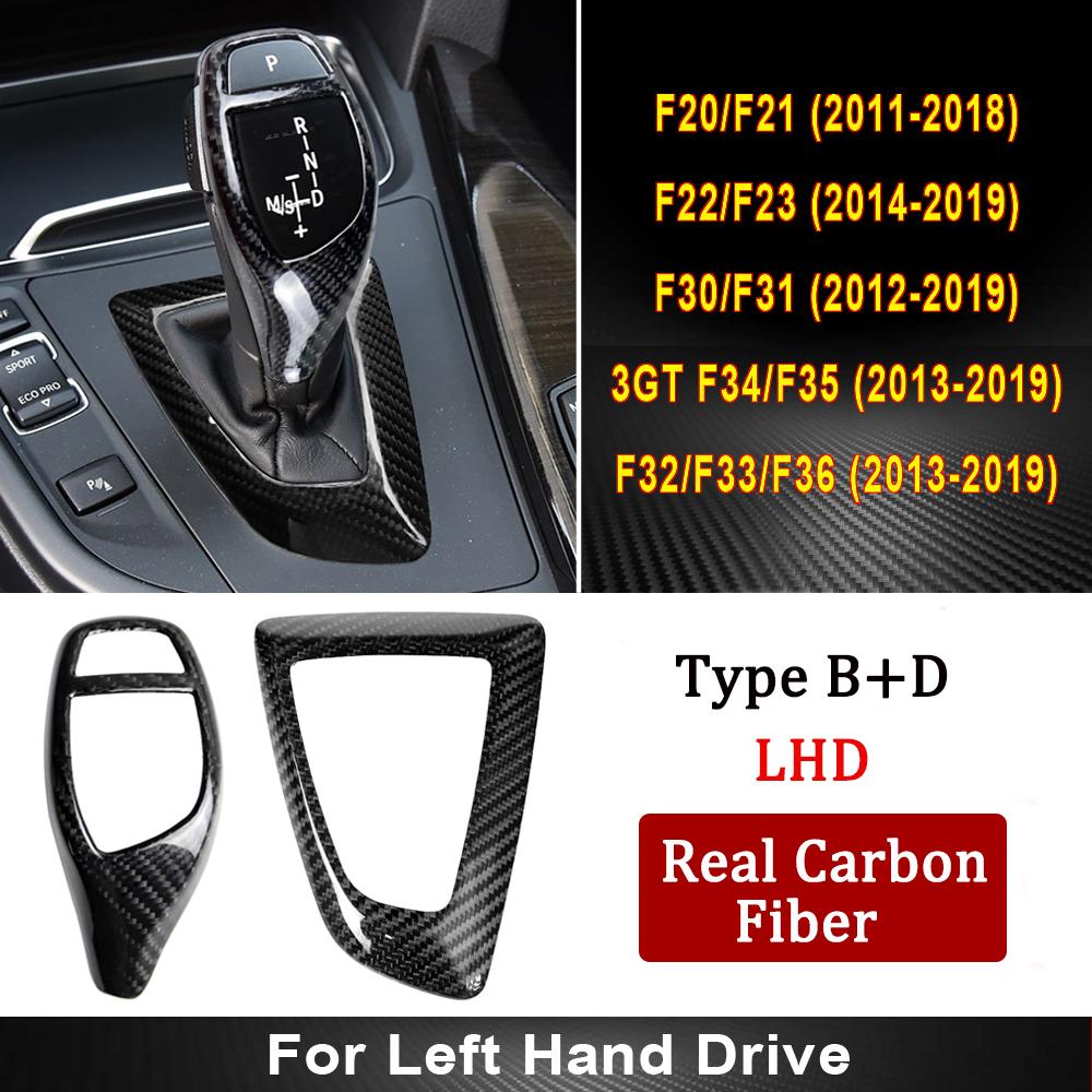 Collier de levier de vitesse en fibre de carbone pour BMW F30 F10 F15 F07 F20 F21 F22 F32 F34 F35 5GT