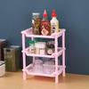 Scaffale multi-livello per organizzazione in cucina, bagno e sulla scrivania