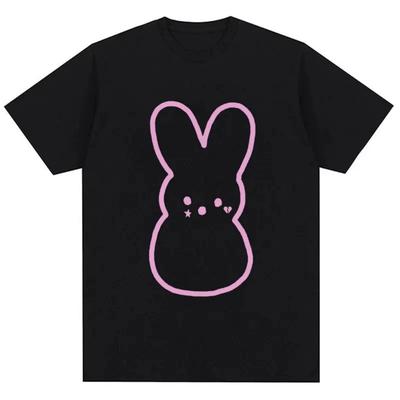 Lil Peep Emo Rabbit Girl Fun Meme Summer Mens Casual Loose Short Sleeved Tshirt