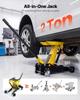 Low Profile Floor Jack, 2 Ton Capacity, Steel Racing Floor Jack with Single Piston Quick Lift Pump & Wheels, Hydraulic Trolley Car Lift for Cars,
