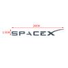 3D ABS Chrome Red Black Logo Space X Emblem Letters Car Trunk Badge Decal Space X Sticker Accessories
