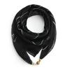 Warm Square Scarf Magnetic Buckle Triangular Silk Scarf Cotton Scarf Women's Spring Autumn and Winter Fashion Scarf