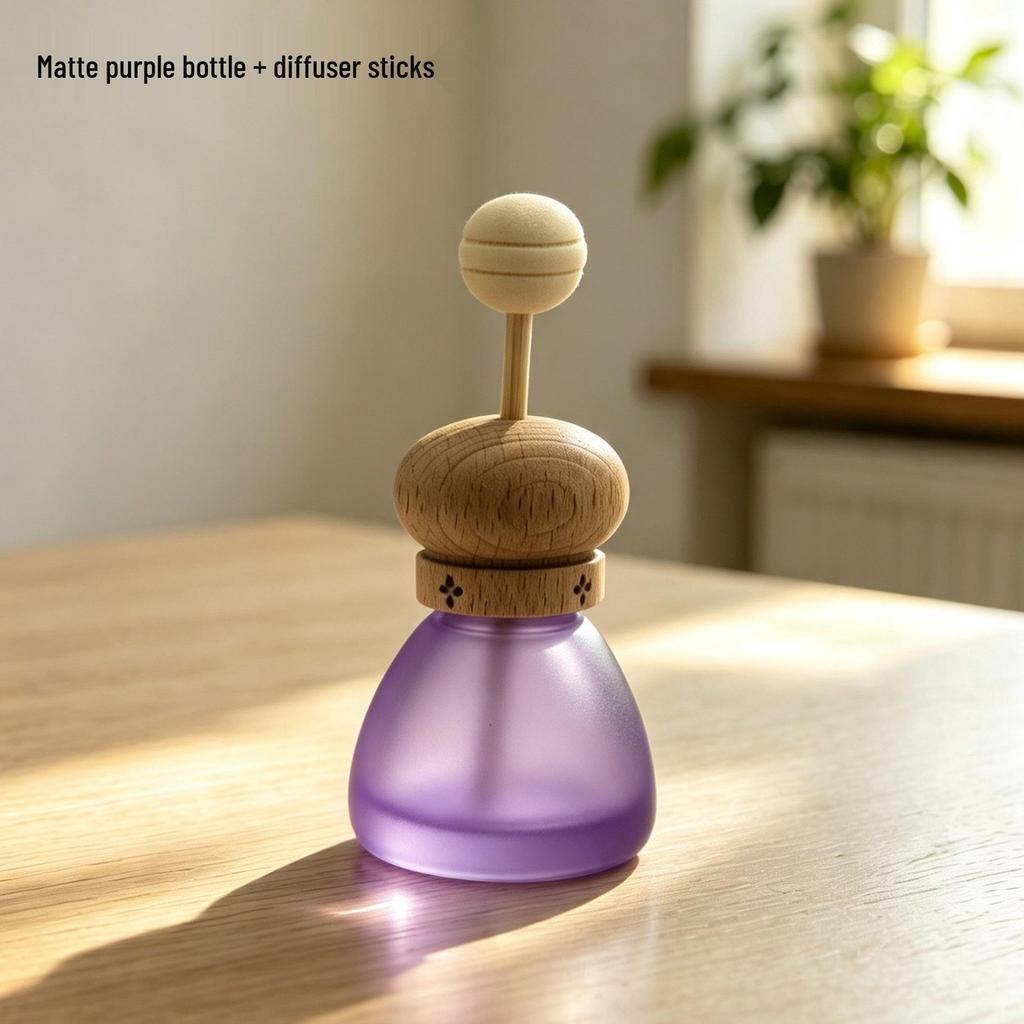 Cute Snowman Glass Diffuser Bottle, Mini Essential Oil Ornament, Creative Desktop Decor, Customizable with Logo