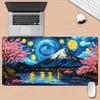 Van Gogh Starry Skysakura Mouse Pad Large Rubber Nonslip PC Desk Accessories Mousepad for OfficeGamer Keyboard Mats Decor Mat