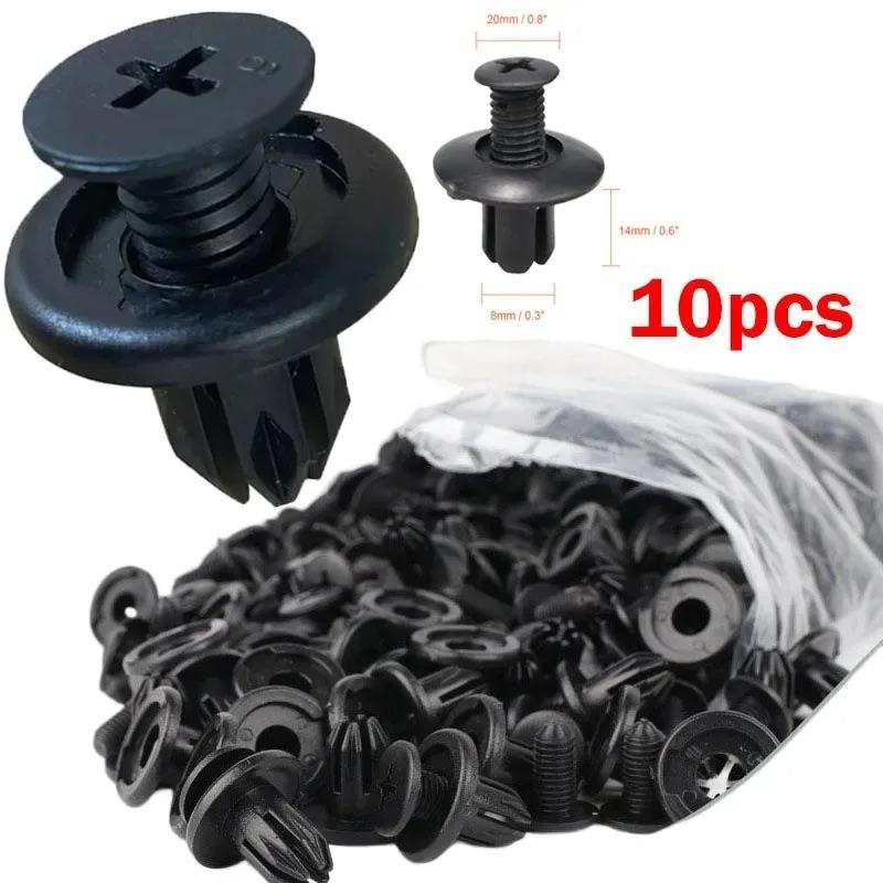 10-100Pcs Plastic Rivets Fasteners Screw Car Bumper Fender Black Rivet Car Fastener Clips for Toyota Focus Kia Nissan Yamaha