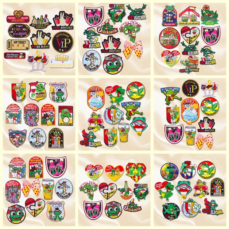 10pcs Set Patch Netherland Oeteldonk Emblem Embroidery Patches For Clothes Iron On Patches For Clothing Uniform Embroidered Diy 