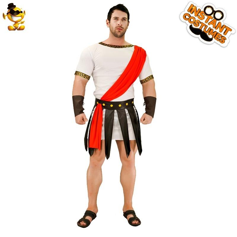 Halloween Adult Men's Samurai Cosplay Party Costume, Big Boy Roman Gladiator Stage Costume