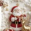 Christmas Decorative Pillow Covers 4 Pieces 18x18inch Reindeer Santa Prints Decor Holiday Pillow Covers For Friends Home Indoor