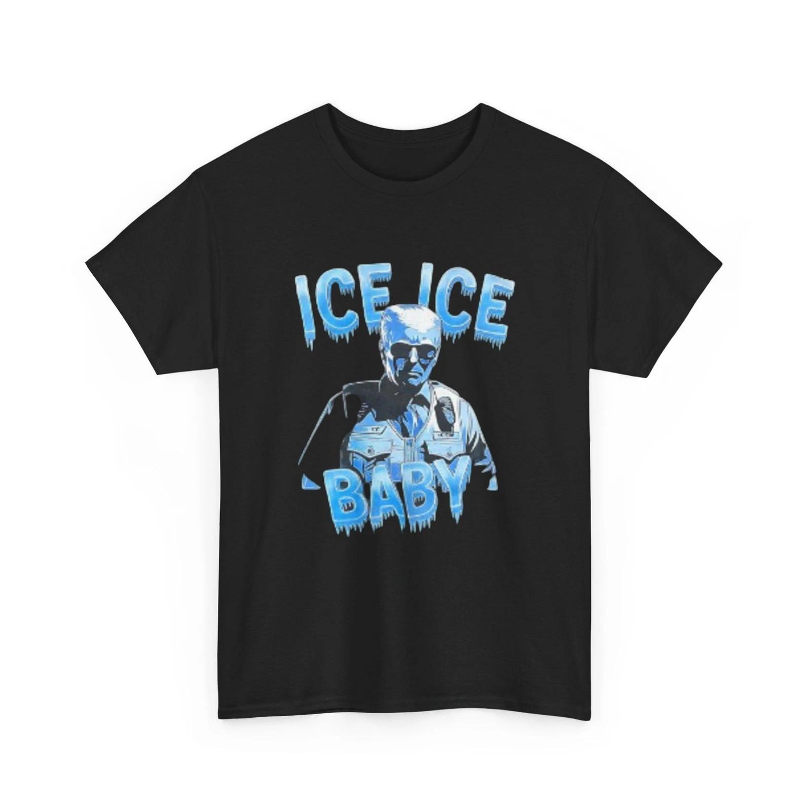 ICE ICE BABY Trump Printed T shirt Patriotic Graphic MAGA USA Collectible 3XL