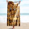 1PC Custom Name Lion Family Majesty Beach Towel Highly Absorbent And Sand-Resistant Towel for Swimming, Pool, Yoga, And Travel Lightweight