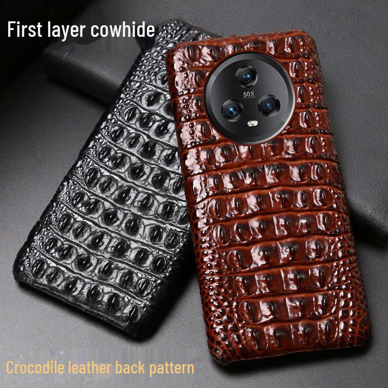 

Защитный чехол для Honor Magic5Pro из натуральной крокодиловой кожи для чехла Honor Magic5, изготовленный из высококачественной коровьей кожи.