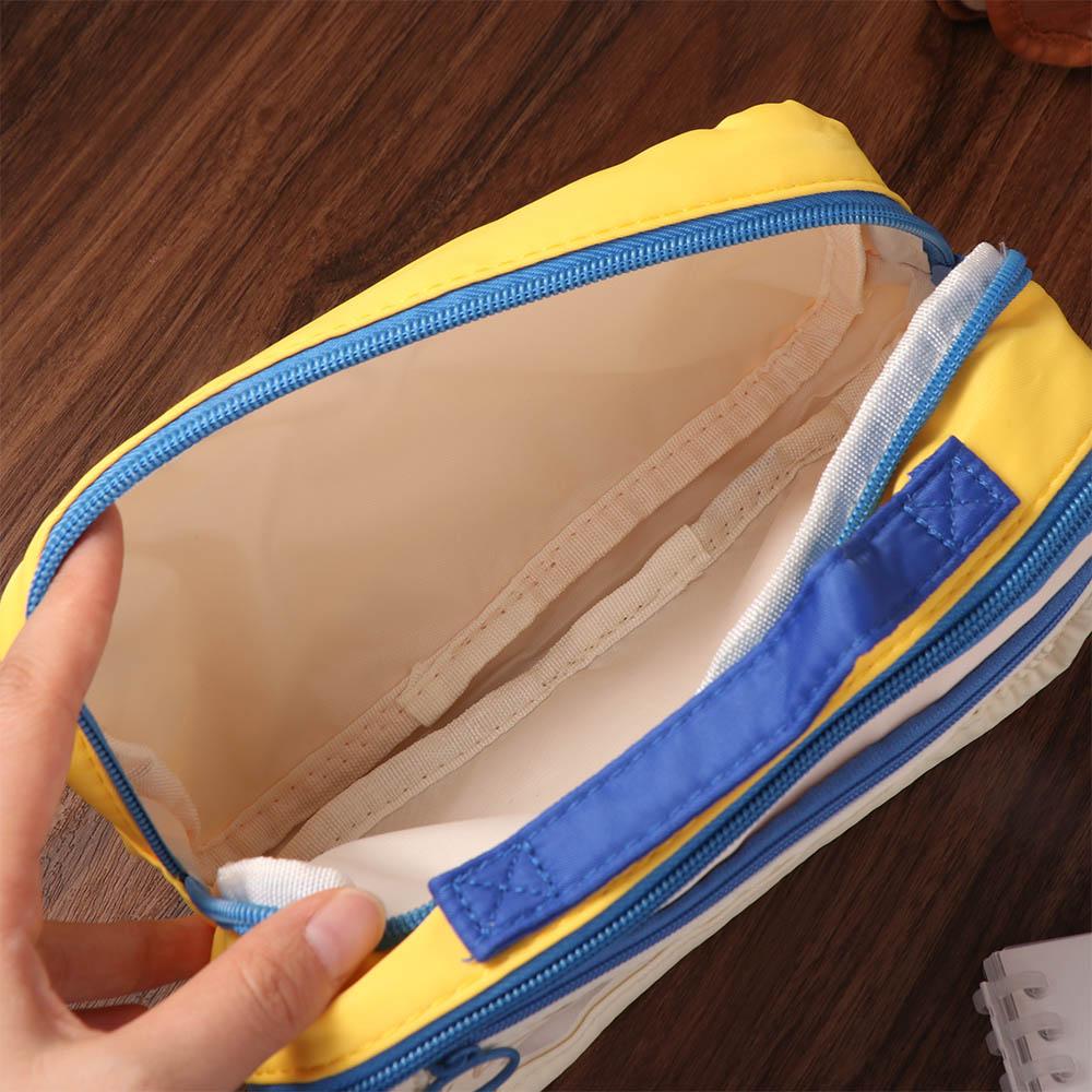 Zipper Pencil Bag Multi Layers Makeup Bag Kawaii Stationery Storage Bag  Office Supplies