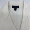 LARDINI JMLJM21 White Cotton Center Vent Double Breasted Knit Tailored Jacket Jacket M whiteUsed