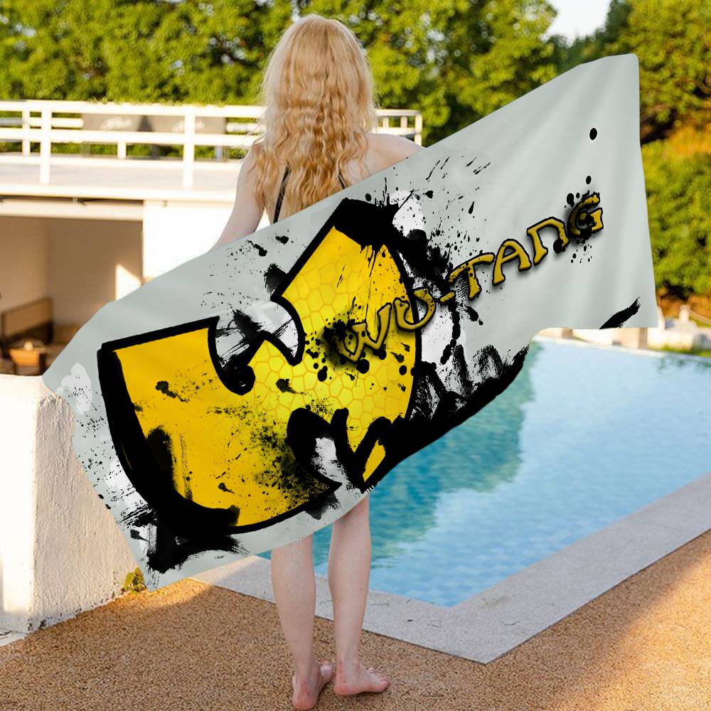 Hip Hop Group Wu TangS Bath Towel Microfiber Soft Water Absorbing Breathable For Girl Kids Decorative Cartoon Beach Towel