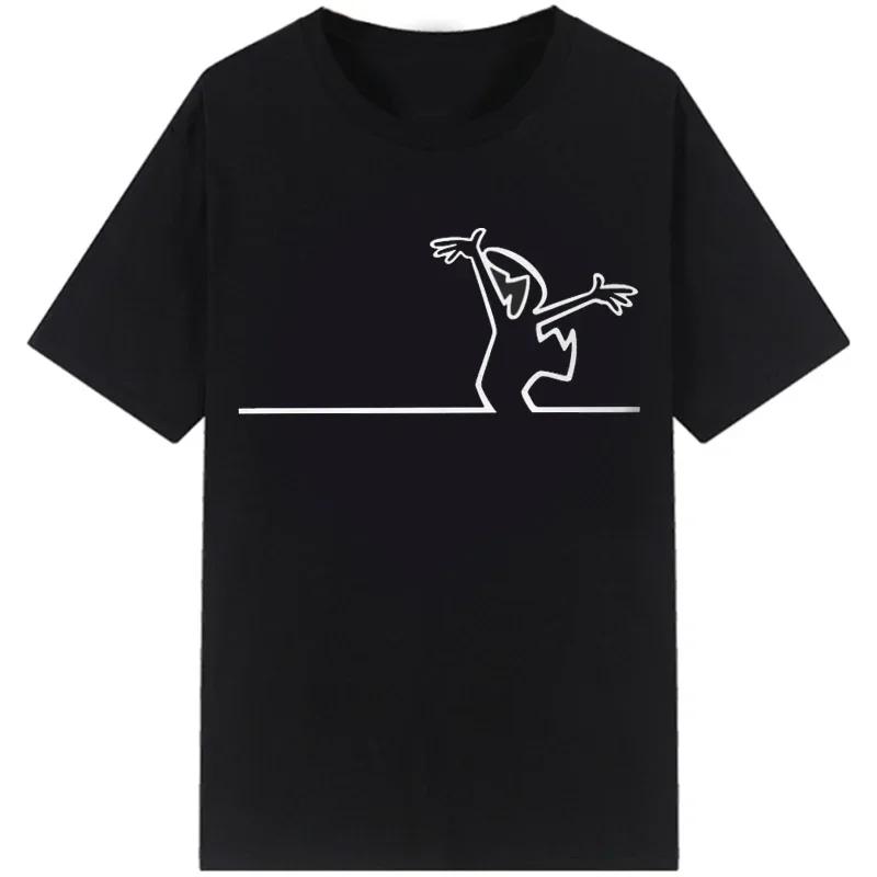 Style Streetwear Tee Round Neck Casual Tops Happy Fashion CamisetasT Shirt La Linea The Line Osvaldo Cavandoli TV