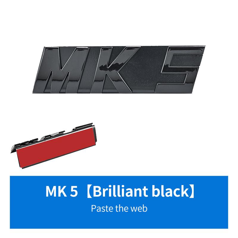 3D ABS Letters MK5 MK6 MK7 MK7.5 Emblem for VW Volkswagen GOLF Car Grille Bracket Badge Sticker Glossy Black SilverNB10