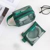 6cClear Mesh Zipper Bags Multipurpose Portable Travel Storage Pouches for Cosmetics Electronics Cards Coins Toiletries Organizer