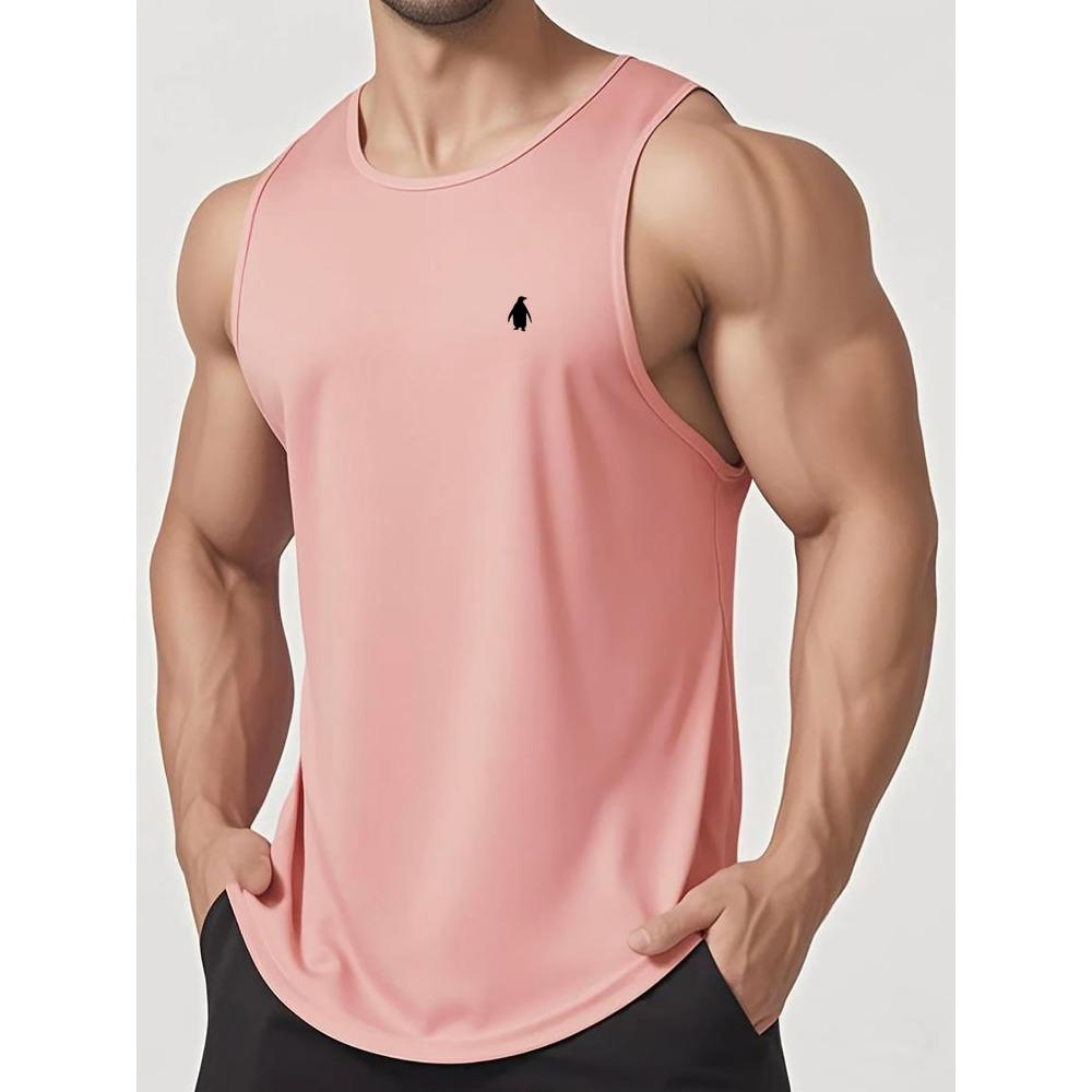 Men'S Vest, Casual with 3D Printed White Leisure Pattern, Ideal for Summer Outdoor Leisure Sports And Seaside Vacations
