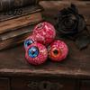 Spooky Scene Setter Props Halloween Hanging Eyeballs Decoration, 4 Pcs Scary Realistic Fake Blood Eyes in Bloodshot for Net Bag Haunted House