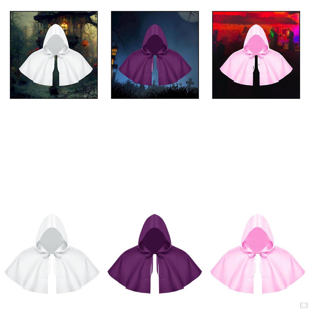 Adult Halloween Cape Hat Short Cloak Cosplay Costume
