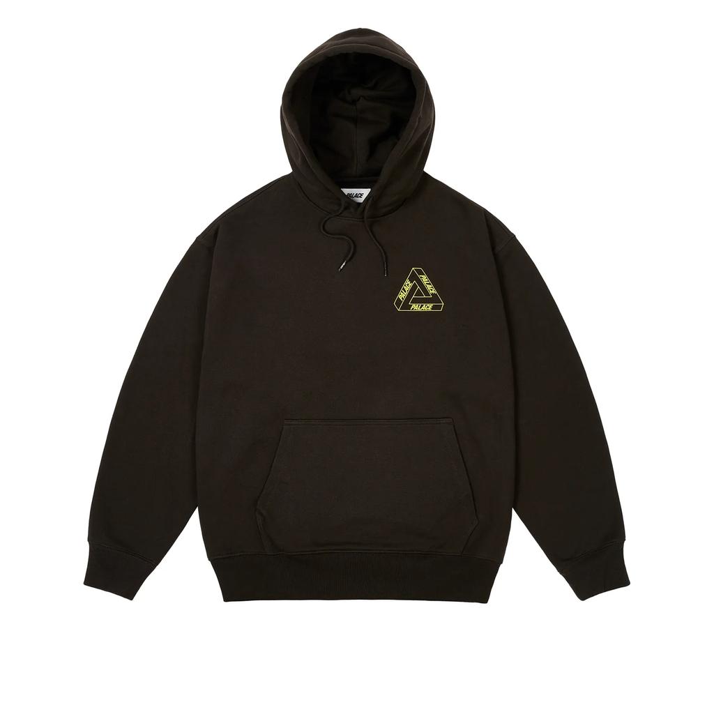 Palace Glow Tri-Ferg Hood Black Unisex Tops P27CS174