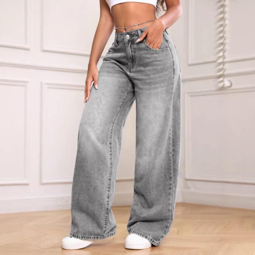 2026 Spring/Summer Women's Casual Denim Pants with Side Pockets