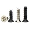 Nickel Plated Black Cross Recessed Countersunk Head Screws