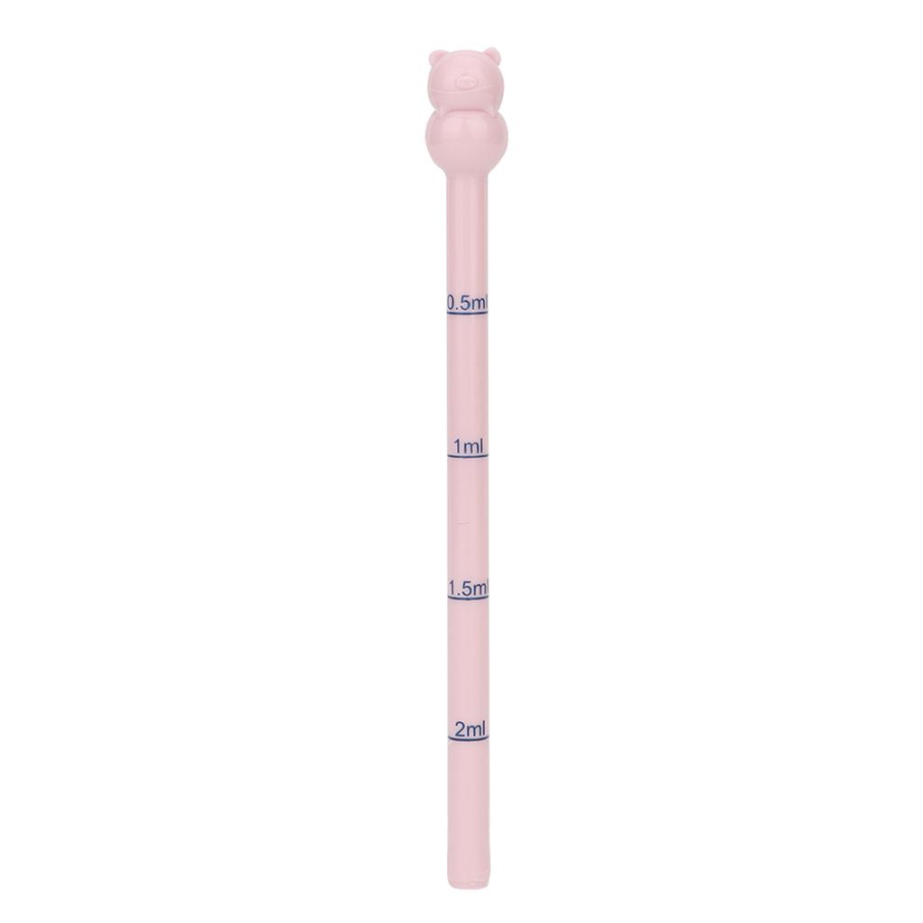 Distributore portatile di medicinali per neonati, con siringa per liquidi e contagocce, con calibrazione (Rosa)