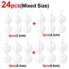 4/6/8cm White Christmas Balls Ornaments Xmas Tree Hanging Pendant Round Foam Snowball New Year Wedding Party Home Decoration