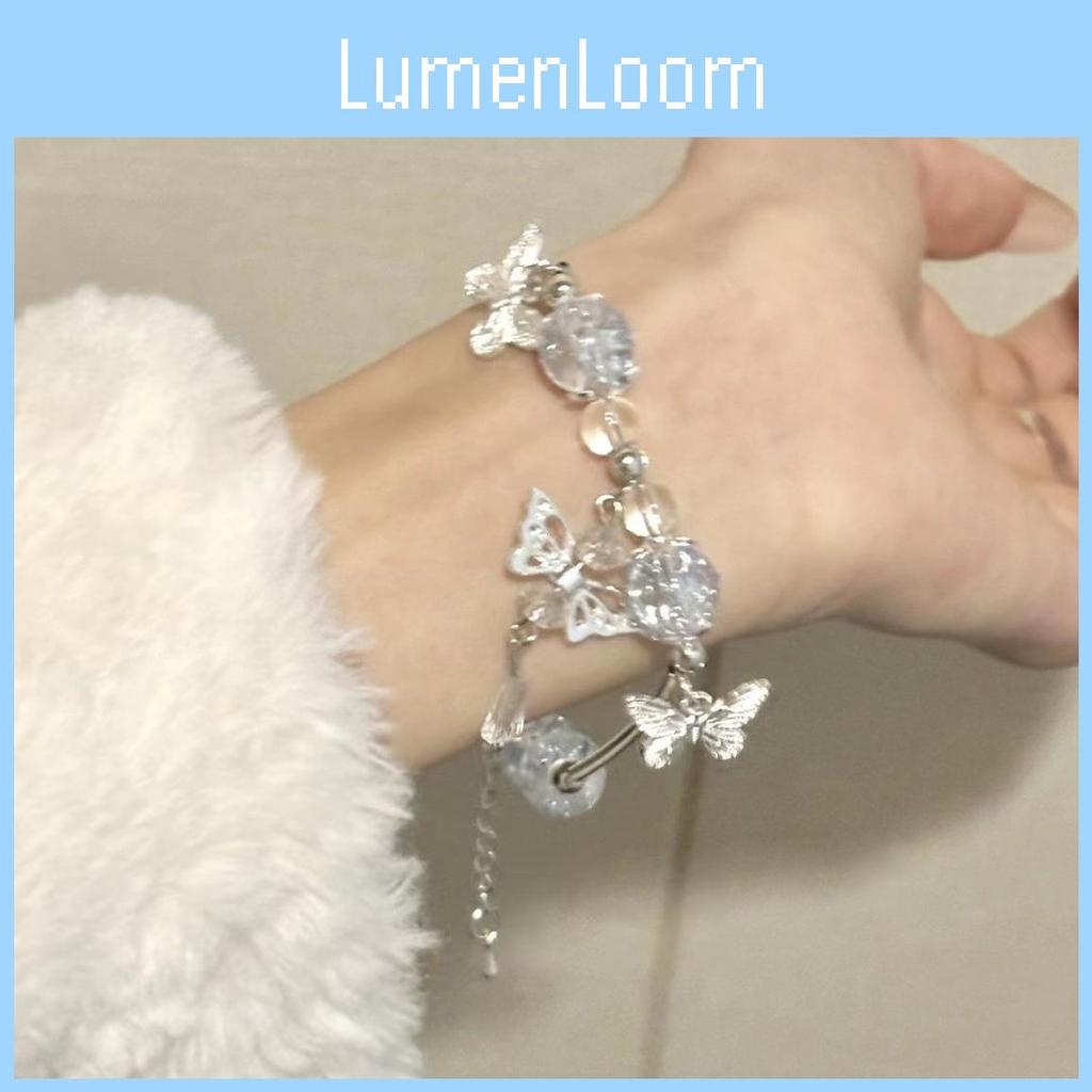 Elegant Alloy Butterfly Bracelet Sophisticated Ancient Style Geometric Design