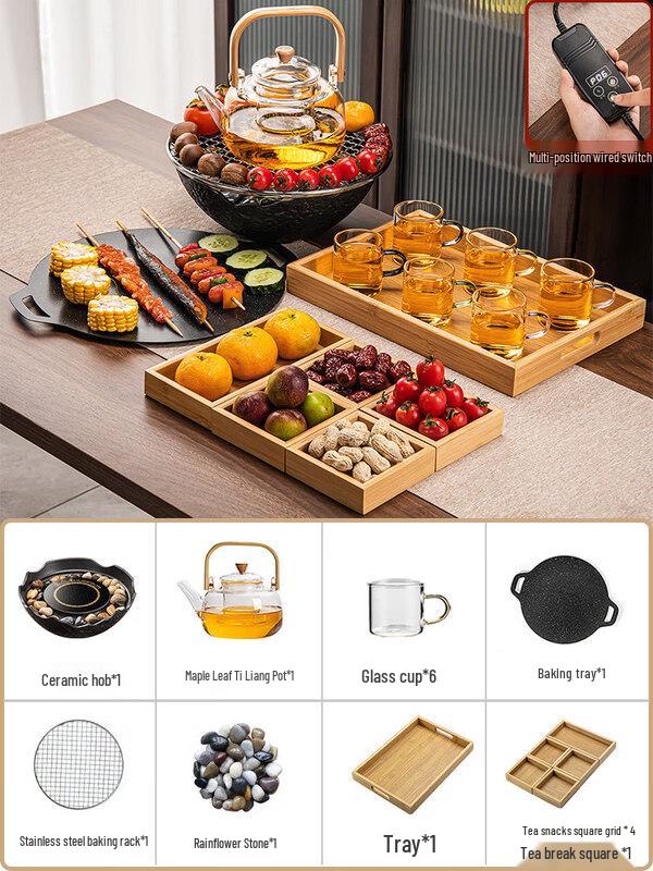 ZISIZ Indoor Tea Stove & Roasting Set