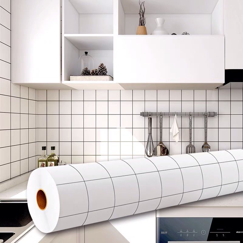 Waterproof Wall Stickers Kitchen Oil-Proof Sticker Wallpaper Self-Adhesive Waterproof Moisture-Proof High Temperature Wall