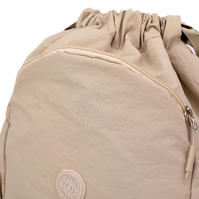 Drawstring Backpack with Dual Zipper Compartment Lightweight Casual Bag Unisex Gym Travel School Backpack