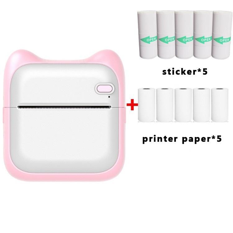 Mini imprimantă foto de buzunar Mașină de imprimare termică portabilă 190 dpi Conexiune BT fără fir pentru