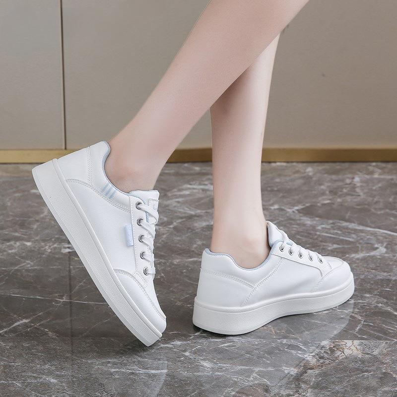 Damen Weiße Schuhe Atmungsaktiv Lässig Vielseitig Bequem Abriebfest Sneaker