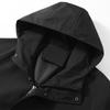 Plus Size 5XL-12XL Autumn Waterproof Trench Coat for Men Oversize Windbreaker Hooded Casual Men's Black Jackets
