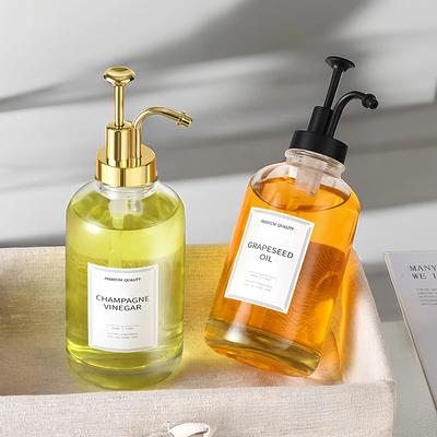 בקבוק סירופ זכוכית 350 מ"ל בקבוק לחיץ קטשופ ללחיצות אביזרי בר בקבוקי מים רטבים מיונז לוחץ רוטב בית