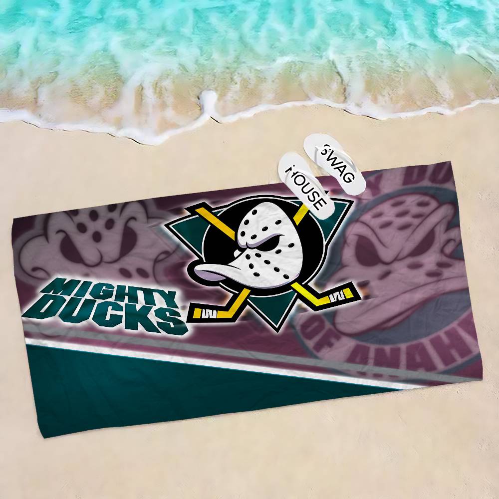 A-Anaheim D-Ducks Mikrofaser Strandtuch Saugfähig Schnelltrocknend Weich Yoga Schwimmen Resort Bergsteigen Handtuch