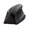 SANWA SUPPLY Ergonomic Mouse, Quiet, Bluetooth, Tendonitis Prevention, Blue LED, 5 Buttons, Large, Black, MA-ERGBT11N