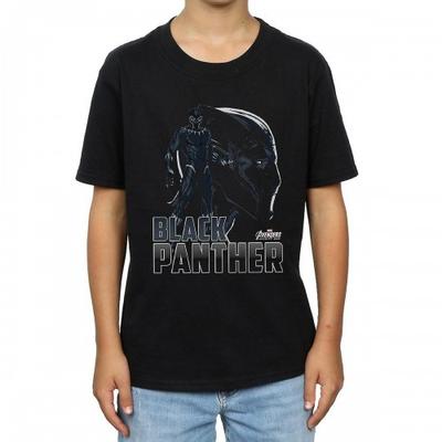 Boys Black Panther Cotton T-Shirt