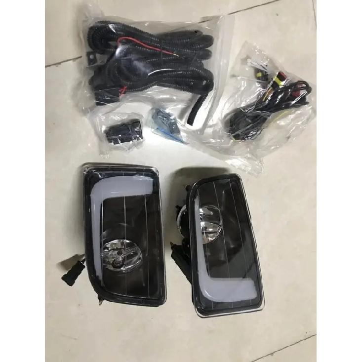 1 set For ISUZU D-MAX DMAX 2014 2015 LED DRL Daytime Running Lights 12V ABS Fog Lamp Cover with turn signal
