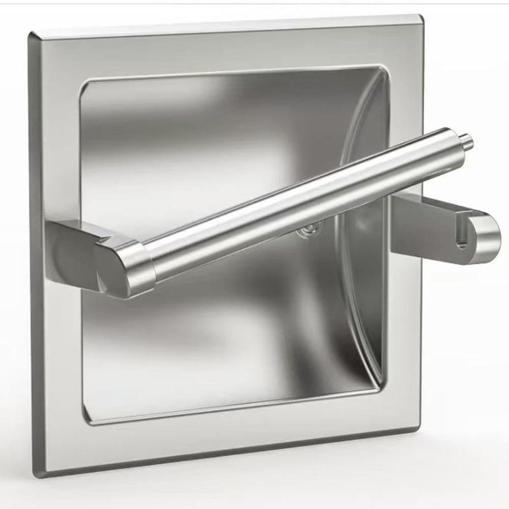 1 Pcs Black Metal Toilet Paper Holder Recessed Toilet Paper Holder Mounting Bracket Bathroom Wall Mounted Toilet Paper Holder серебряный