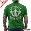 Stampato sul retro Maglietta Unisex Cristiana per Palestra Sollevamento Pesi Prega Forte Regalo Abbigliamento per Credenti Cristiani Abbigliamento Y2k Top in Cotone Stampato