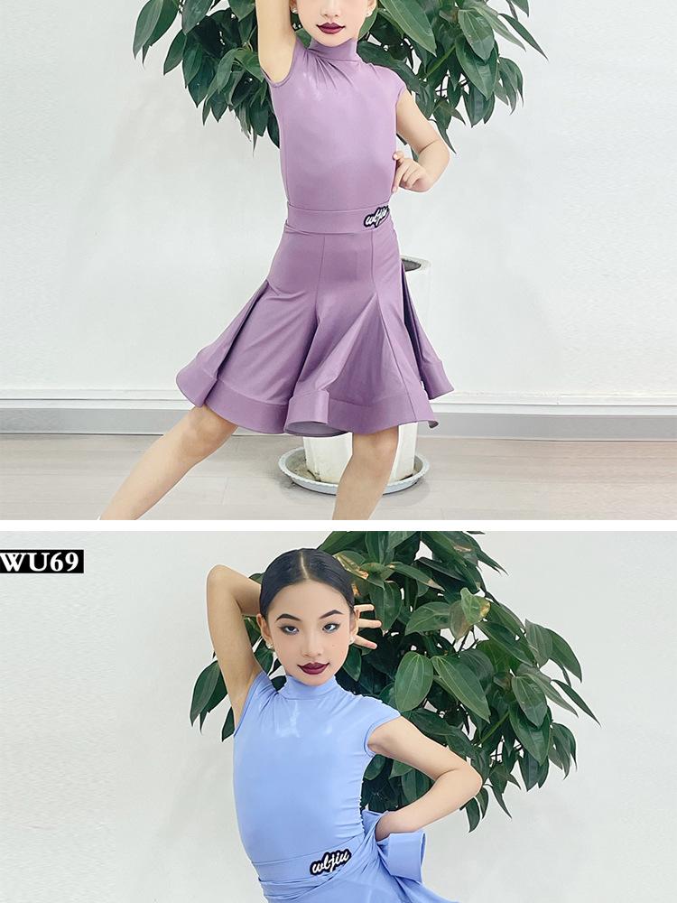 W69 Professional Latin Dance Dress for Girls - 2025 Exam Competition Standard